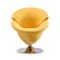 Manhattan Comfort Tulip Swivel Accent Chair in Yellow and Polished Chrome AC029-YL - alternate 1